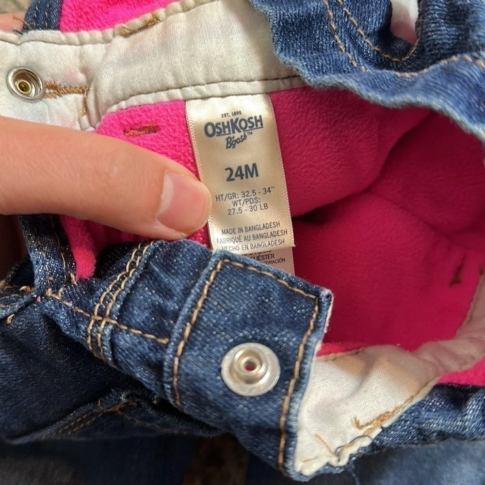 OshKosh B'Gosh Fleece Lined Denim Overalls